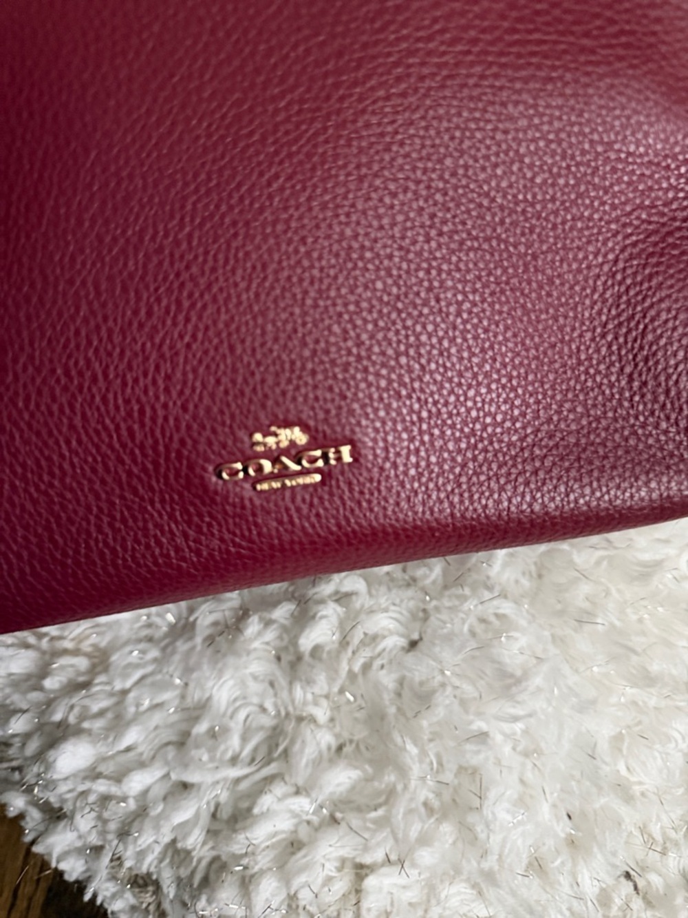 Coach Burgundy and Pink Patchwork Suede & Leather Crossbody - Picture 4 of 6